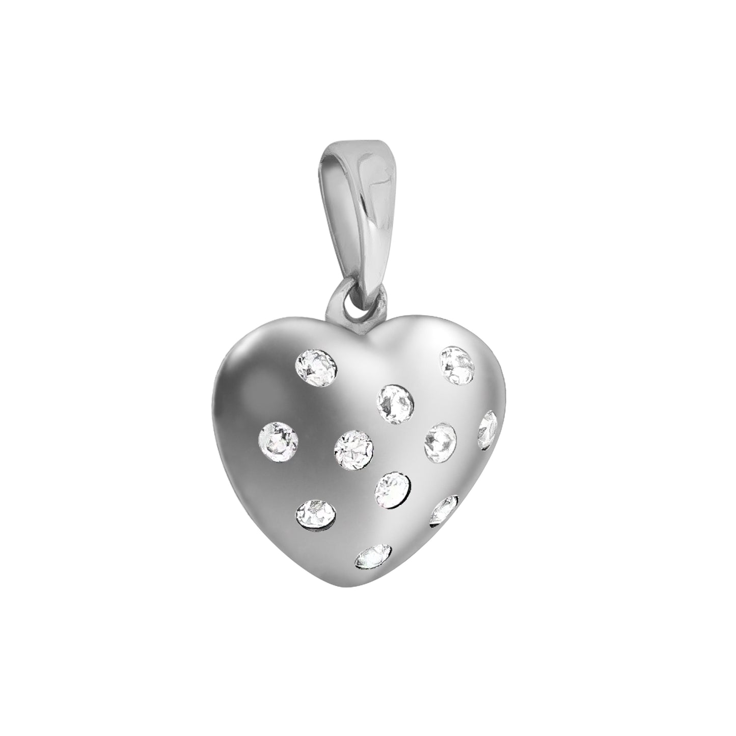 Anhänger 925/- Sterling Silber rhodiniert 1,7cm Zirkonia
