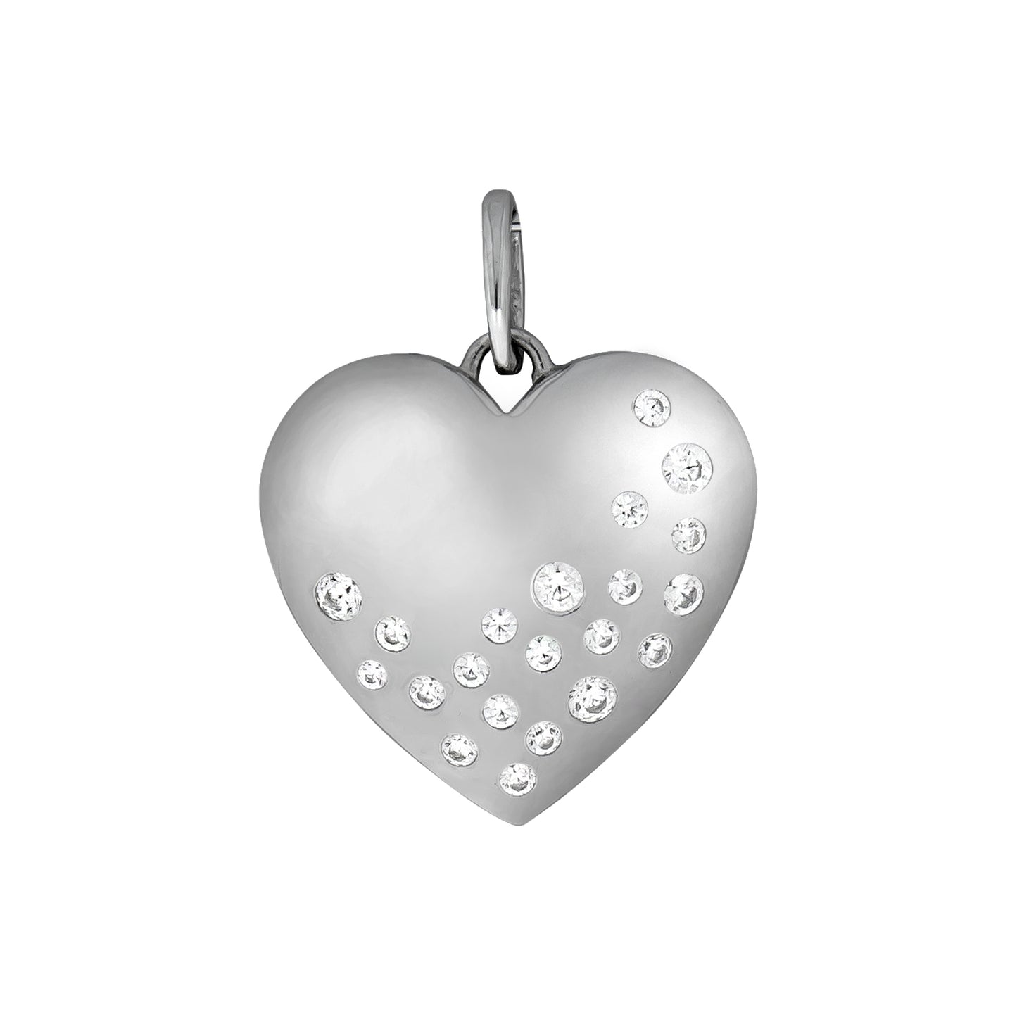 Anhänger 925/- Sterling Silber rhodiniert 2,4cm Zirkonia