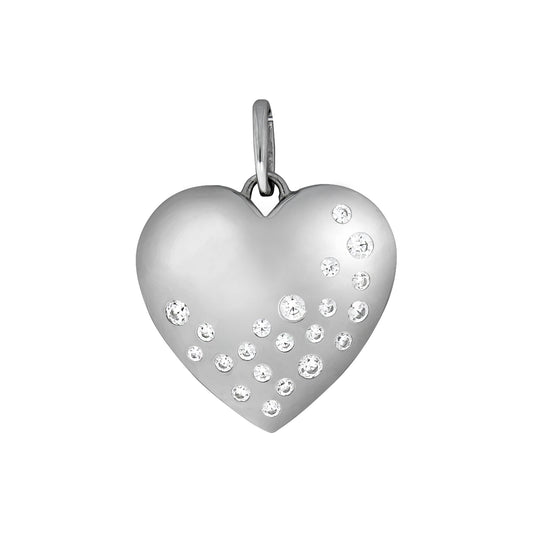 Anhänger 925/- Sterling Silber rhodiniert 2,4cm Zirkonia