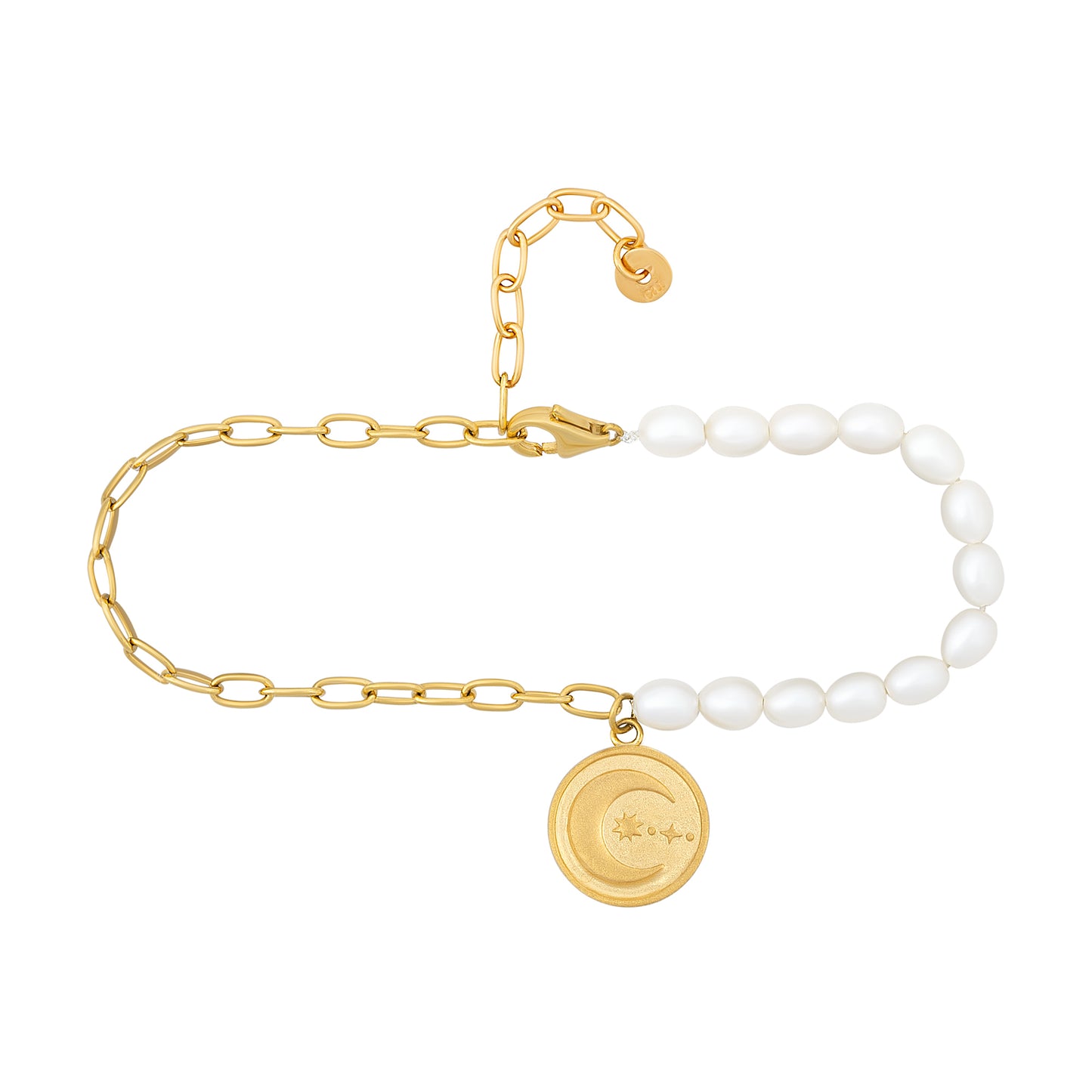 cai Armband Ankerkette 925/- Sterling Silber vergoldet 19cm