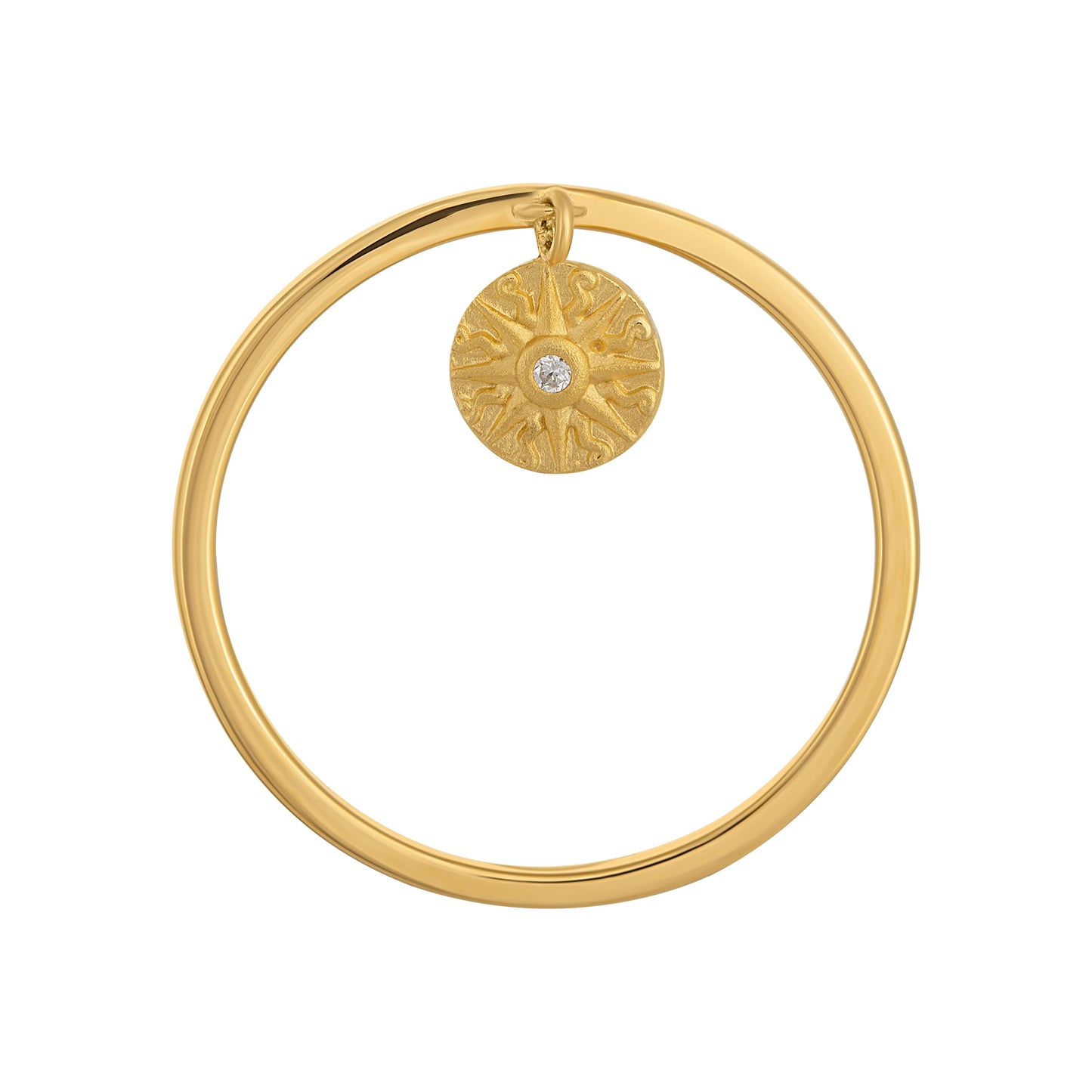 cai Ring 925/- Sterling Silber vergoldet Zirkonia