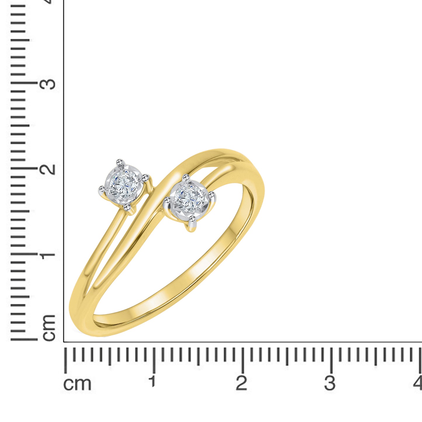 Ring 585/- Gold rhodiniert (teil) Brillant 0,13ct.