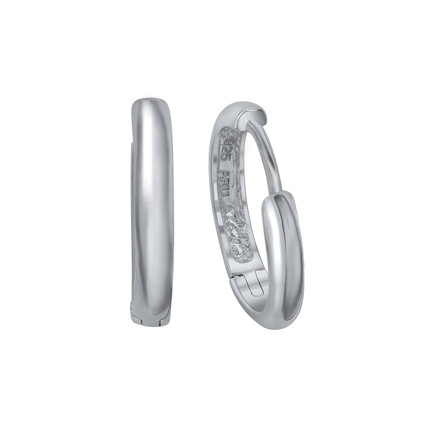 Creolen 925 Silber rhodiniert 925/- Sterling Silber rhodiniert 1,6cm