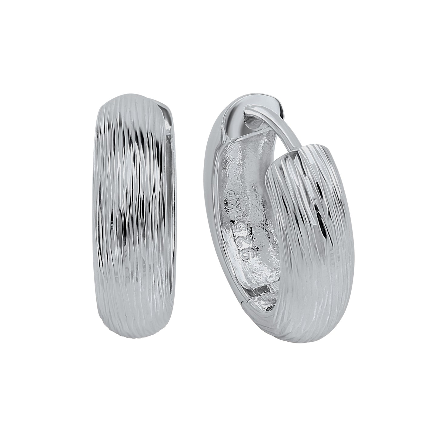 Creolen 925/- Sterling Silber rhodiniert 1,6cm