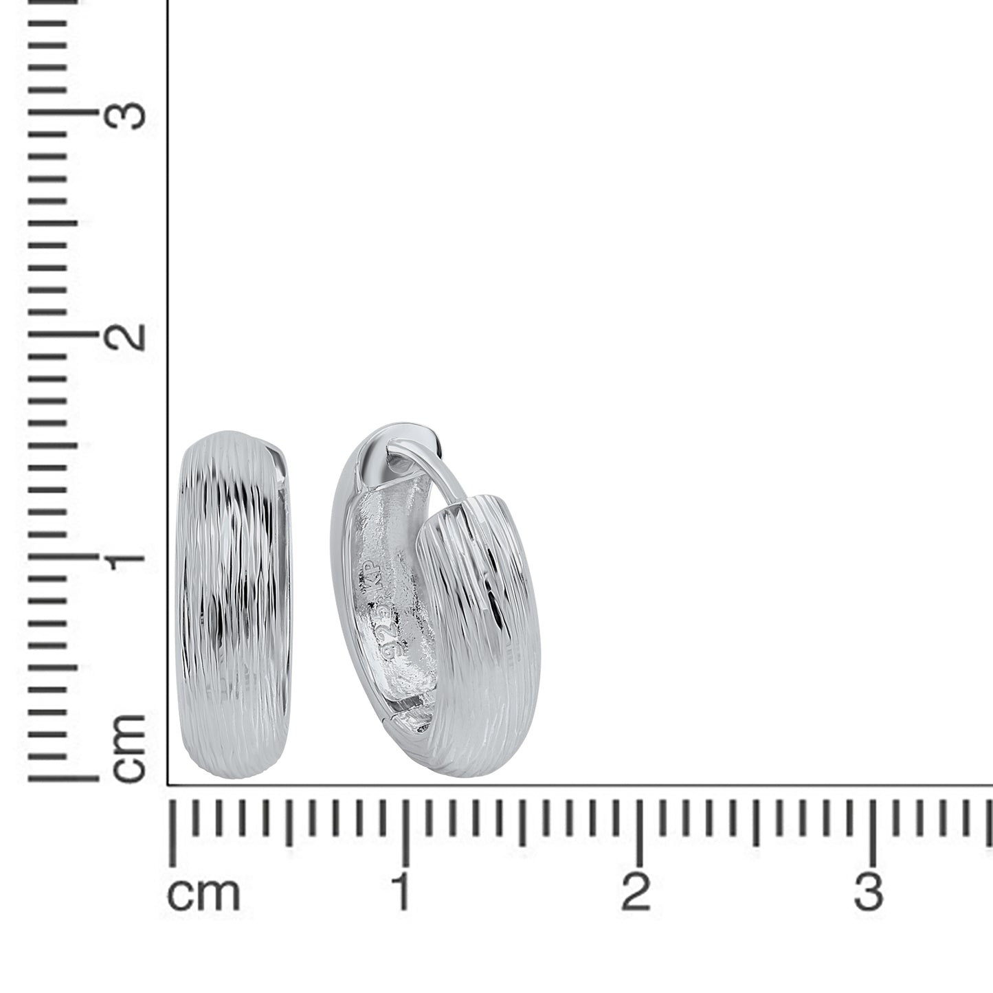Creolen 925/- Sterling Silber rhodiniert 1,6cm
