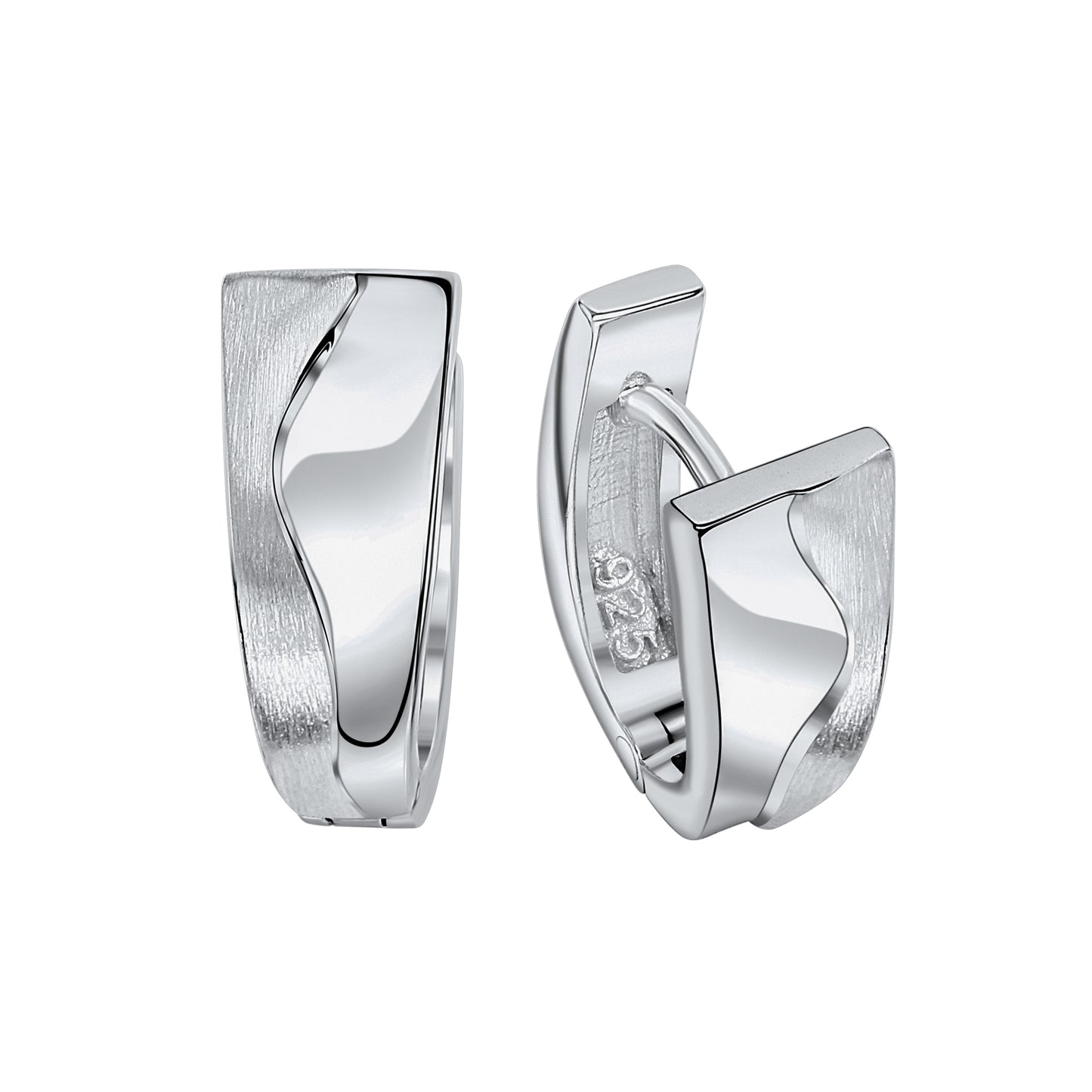 Creolen 925/- Sterling Silber rhodiniert 1,2cm ohne Stein