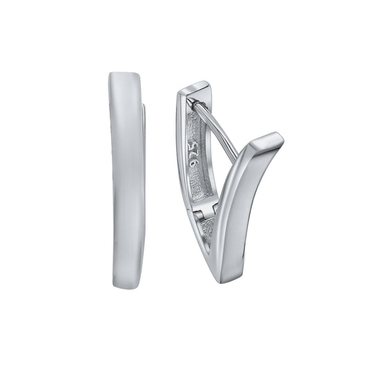 Creolen 925/- Sterling Silber rhodiniert 2,1cm ohne Stein