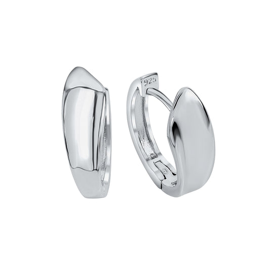 Creolen 925/- Sterling Silber rhodiniert 1,7cm ohne Stein