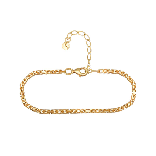 cai Armband Königskette 925/- Sterling Silber vergoldet 19,0cm