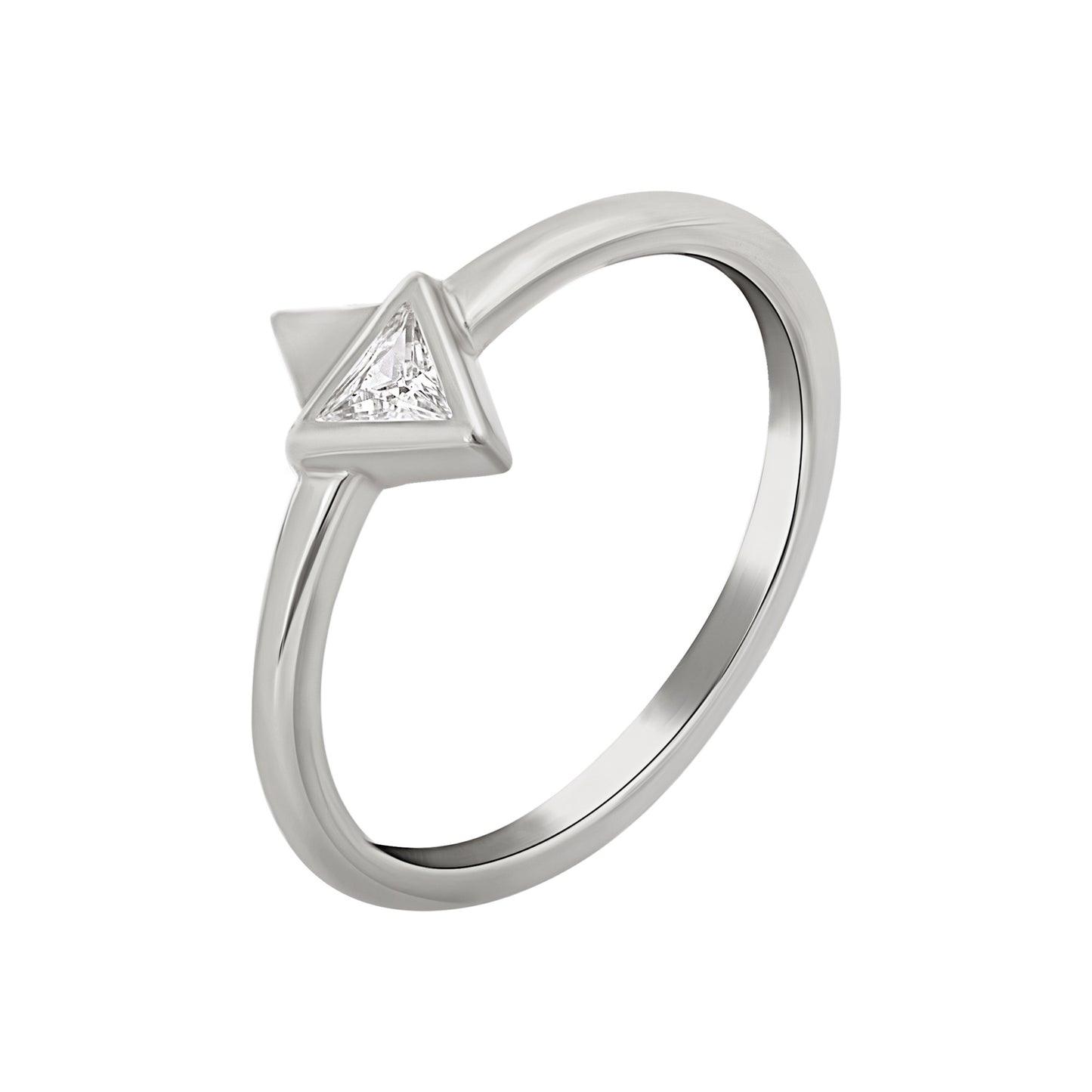 cai Ring 925/- Sterling Silber rhodiniert Zirkonia