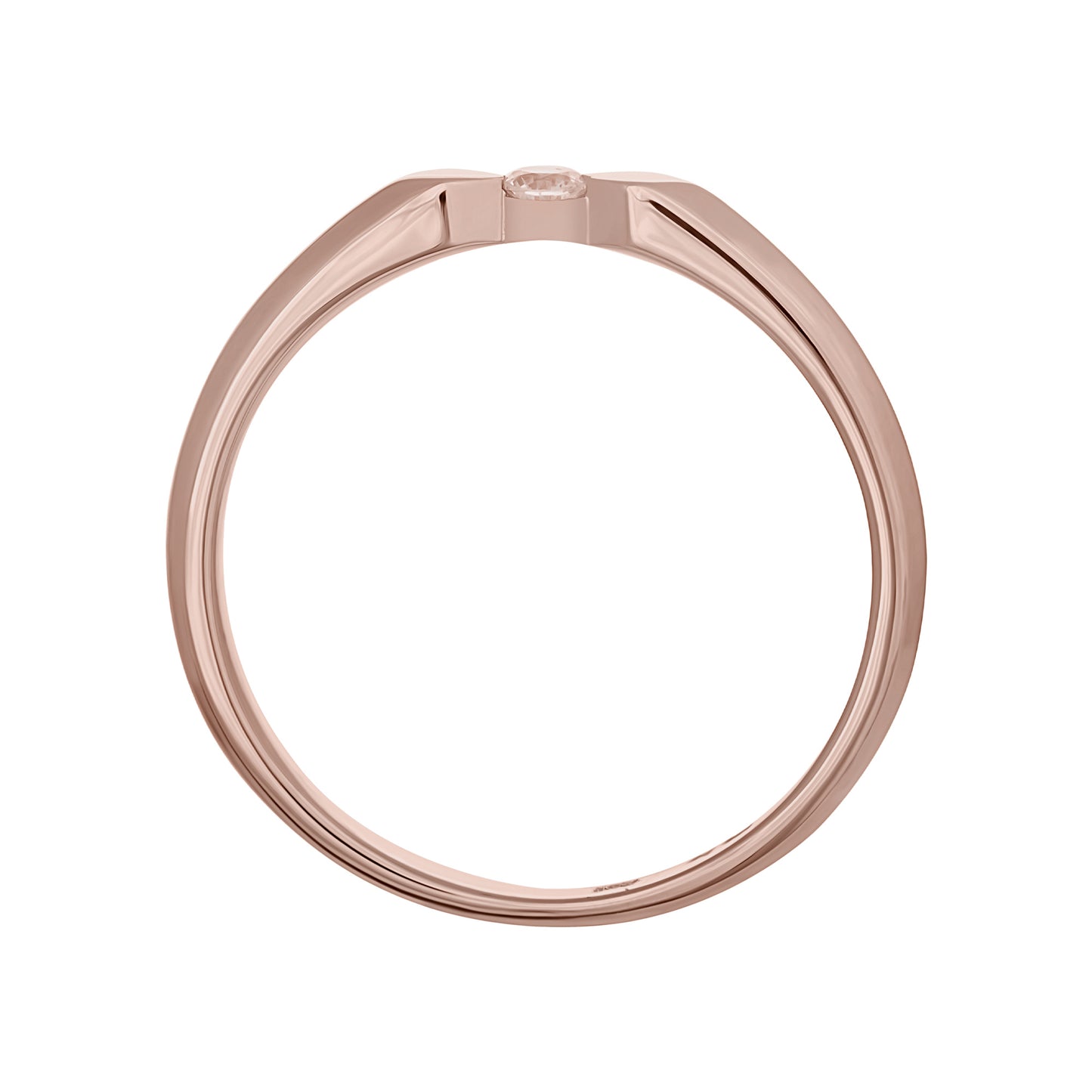 cai Ring 925/- Sterling Silber rotvergoldet Zirkonia