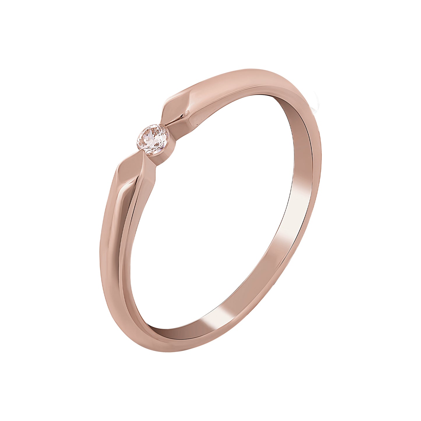 cai Ring 925/- Sterling Silber rotvergoldet Zirkonia