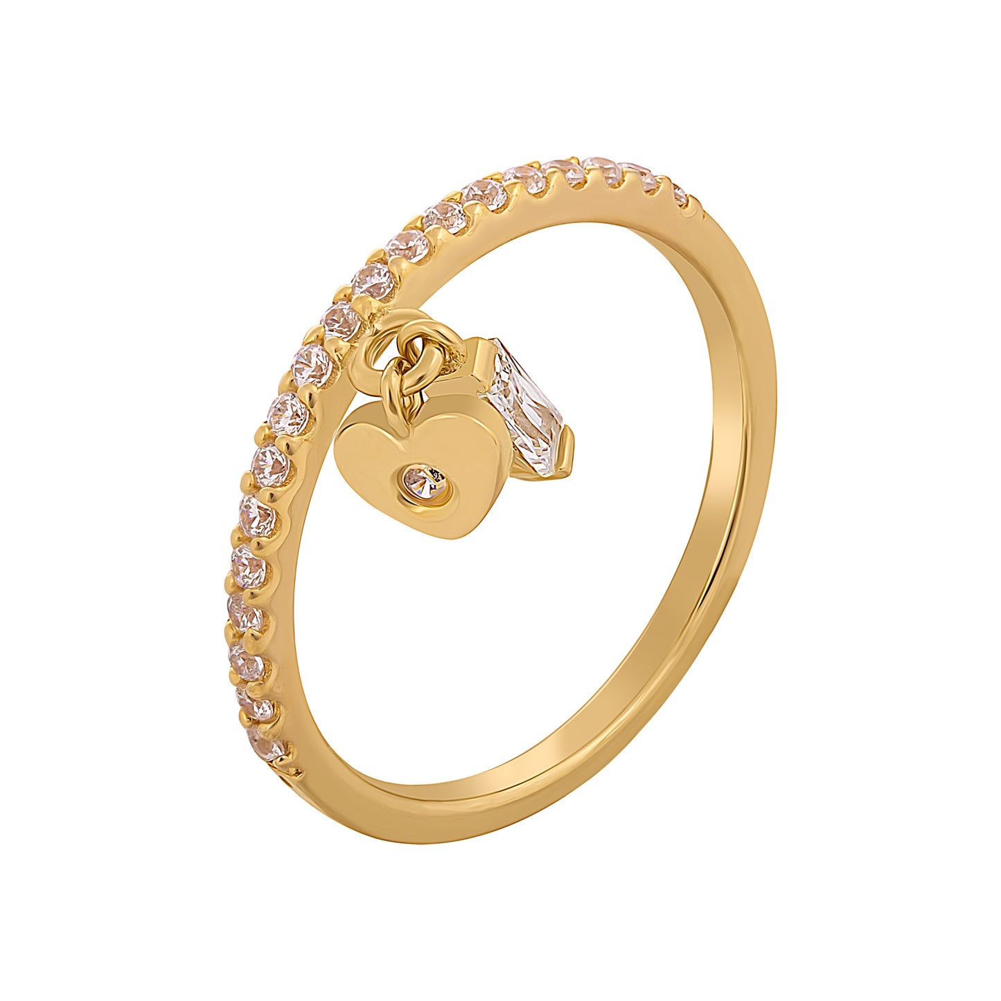 cai Ring 925/- Sterling Silber vergoldet Zirkonia