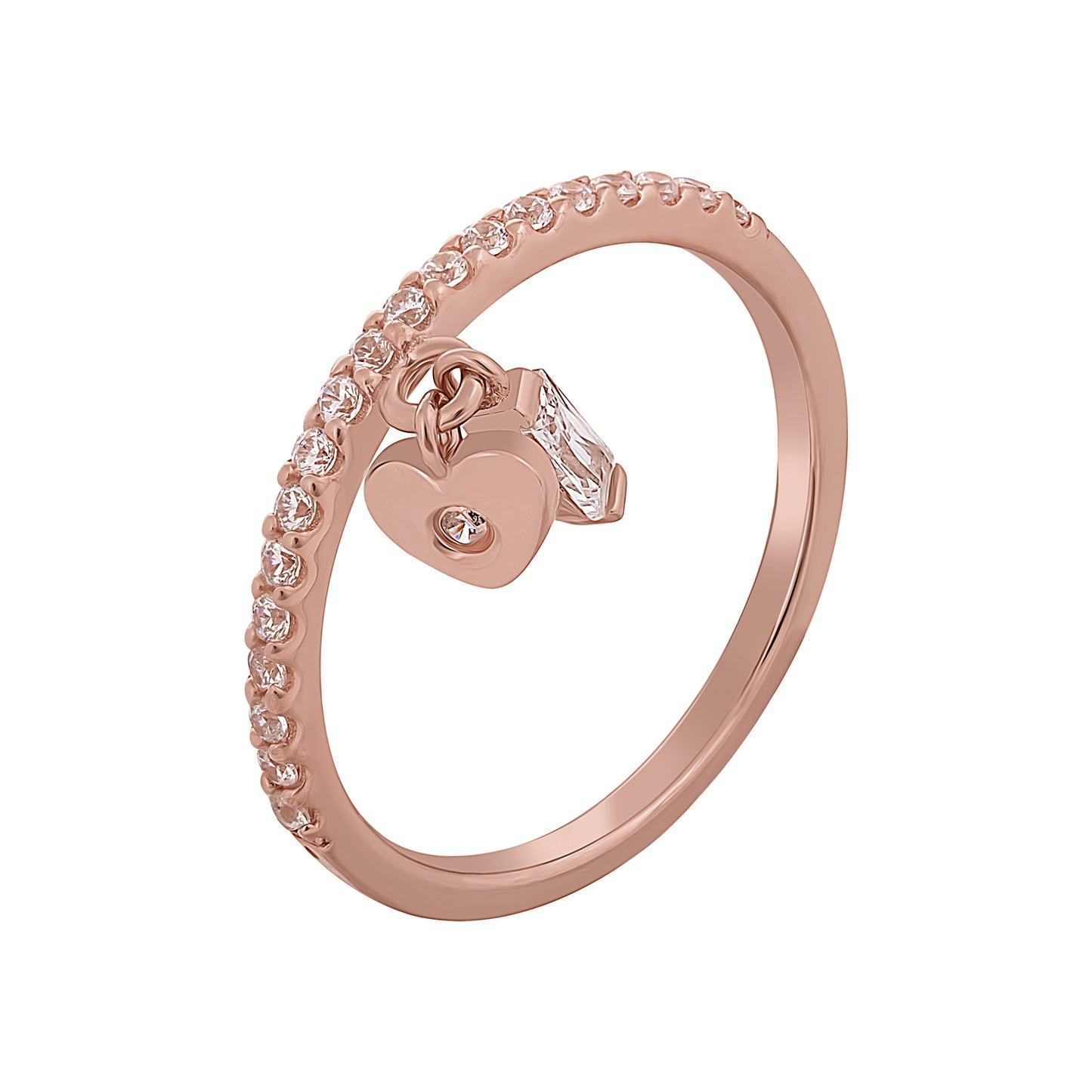 cai Ring 925/- Sterling Silber rotvergoldet Zirkonia