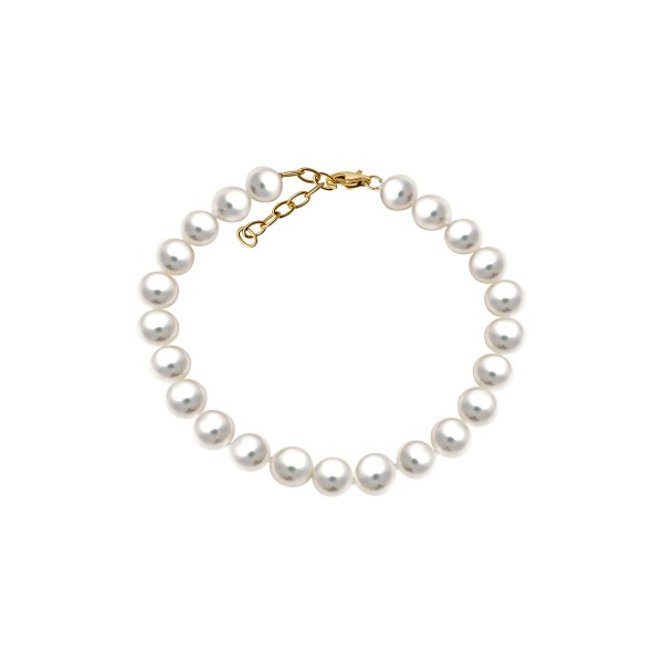 Armband Perlenarmband 585/- Gold 18+3cm Perle