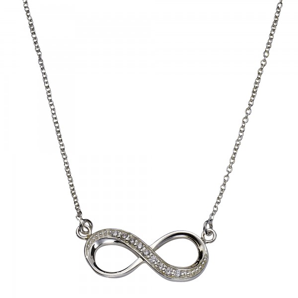 Halskette keine / nicht relevant 925/- Sterling Silber 45cm Zirkonia