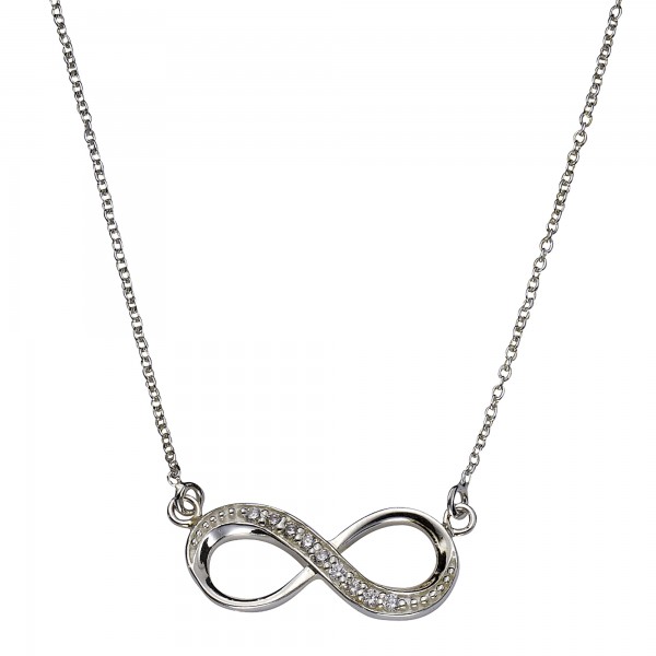 Collier keine / nicht relevant 925/- Sterling Silber 45cm Zirkonia