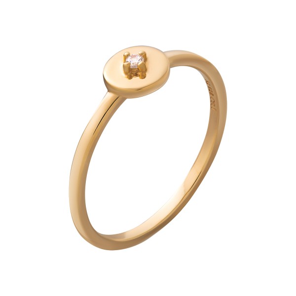 cai love Ring 925/- Sterling Silber vergoldet Zirkonia