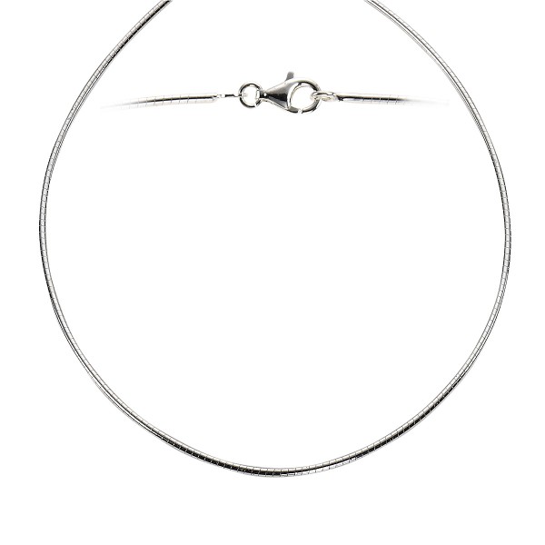 Collier Omegareifen/Kette 925/- Sterling Silber rhodiniert