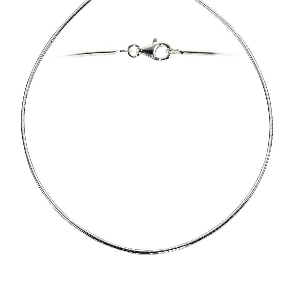 Collier Omegareifen/Kette 925/- Sterling Silber rhodiniert 38cm