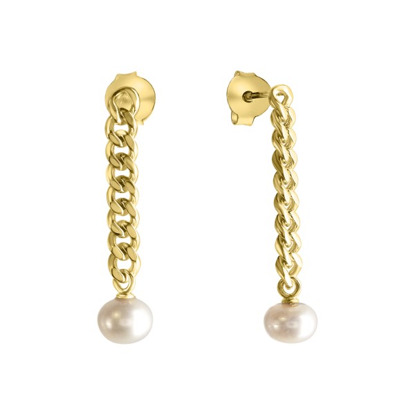 Ohrring 925/- Sterling Silber vergoldet 3cm ohne