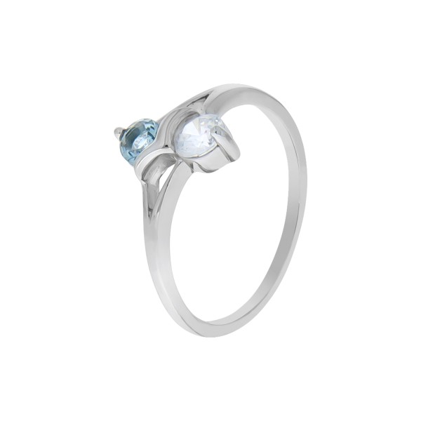 Ring 925/- Sterling Silber rhodiniert Zirkonia