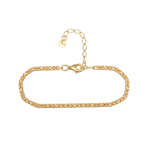 cai Armband Königskette 925/- Sterling Silber vergoldet 15+4cm