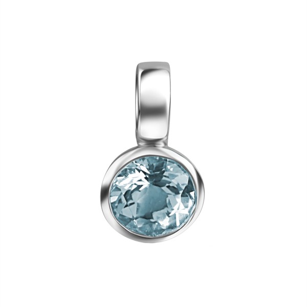 Anhänger 925/- Sterling Silber Rhodiniert 1,7cm synth. Spinell