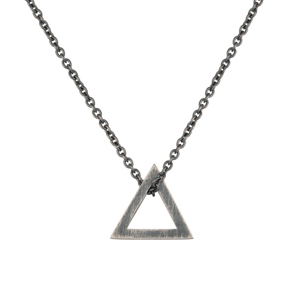 cai men Anhänger mit Kette Ankerkette 925/- Sterling Silber oxidiert 60cm