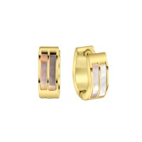 Klappcreolen Edelstahl vergoldet 1,5cm Perlmutt Klappcreolen Edelstahl vergoldet 1,5cm Perlmutt