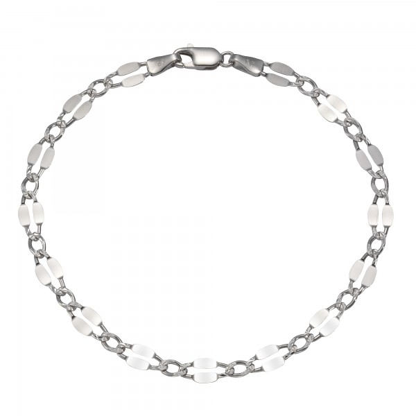 Armband 925/- Sterling Silber rhodiniert 19cm