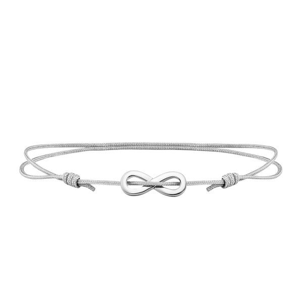 cai love Armband Textilband 925/- Sterling Silber rhodiniert 16+4cm