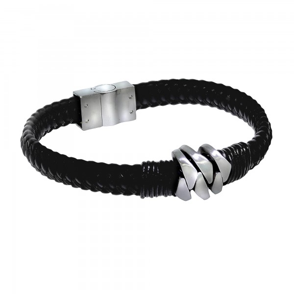 Armband Lederband mit Edelstahlverschluß Lederband Edelstahl 21cm