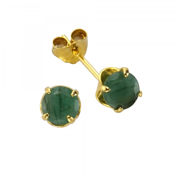 Ohrringe 333/- Gold 0,5cm Smaragd