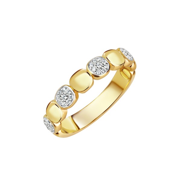 Ring 925/- Sterling Silber Vergoldet Zirkonia