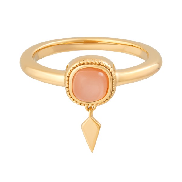 Ring 925/- Sterling Silber Orange Mondstein