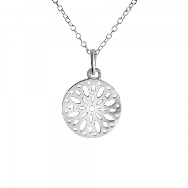 Anhänger mit Kette Ankerkette 925/- Sterling Silber rhodiniert 42+3cm