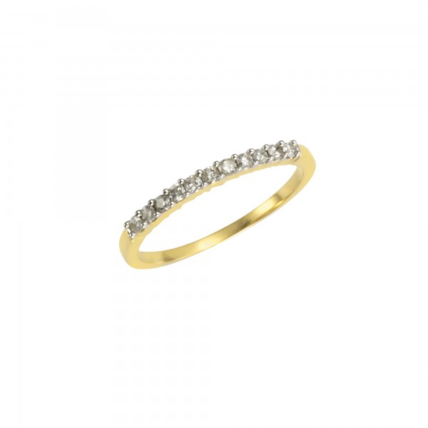 Ring 585/- Gold rhodiniert (teil) Brillant 0,25ct.