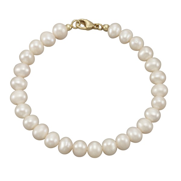 Armband Perlenarmband 375/- Gold 19cm