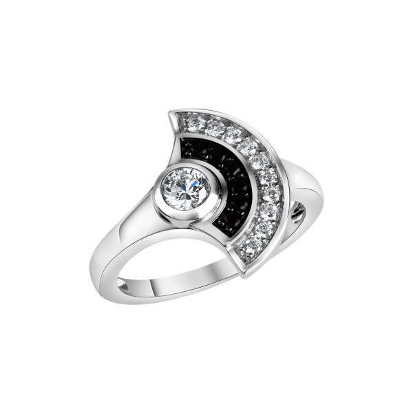 Ring 925/- Sterling Silber rhodiniert Zirkonia