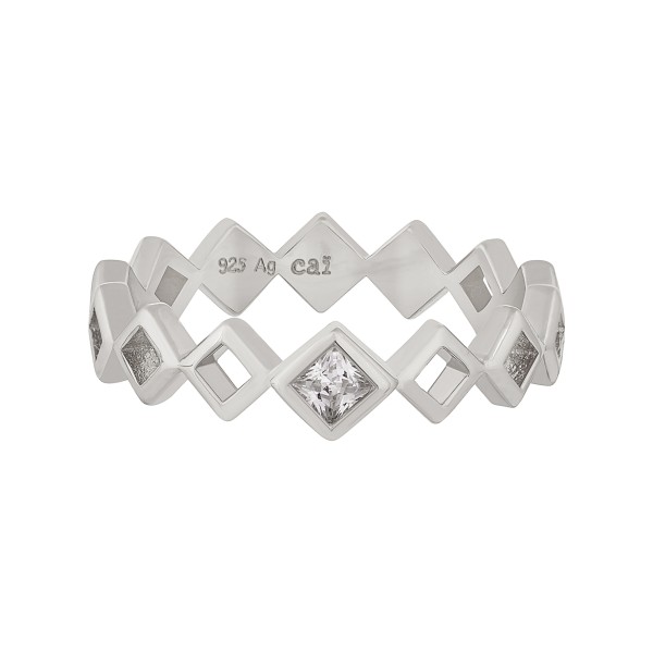 cai love Ring 925/- Sterling Silber rhodiniert Zirkonia