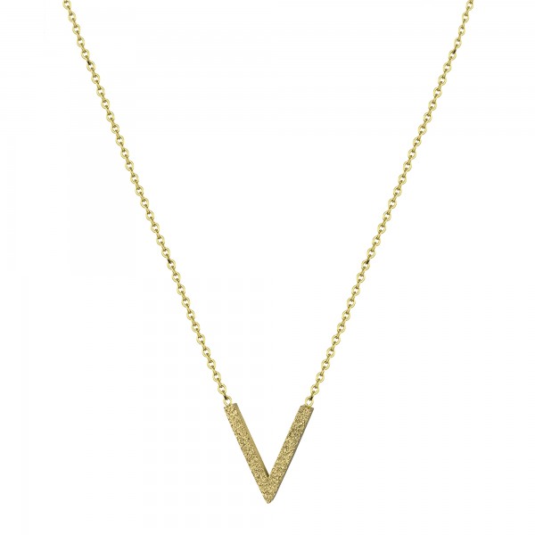 Collier Edelstahl vergoldet 40,0+5,0cm