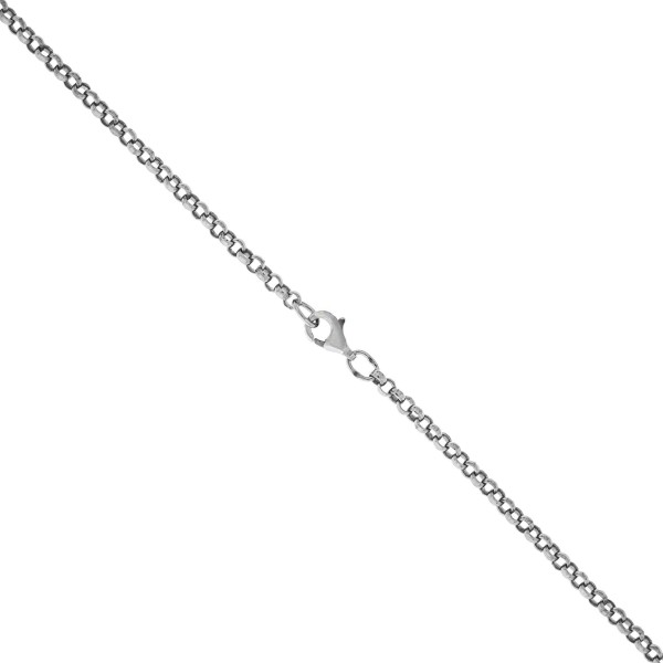 Collier Erbskette 925/- Sterling Silber rhodiniert 80cm