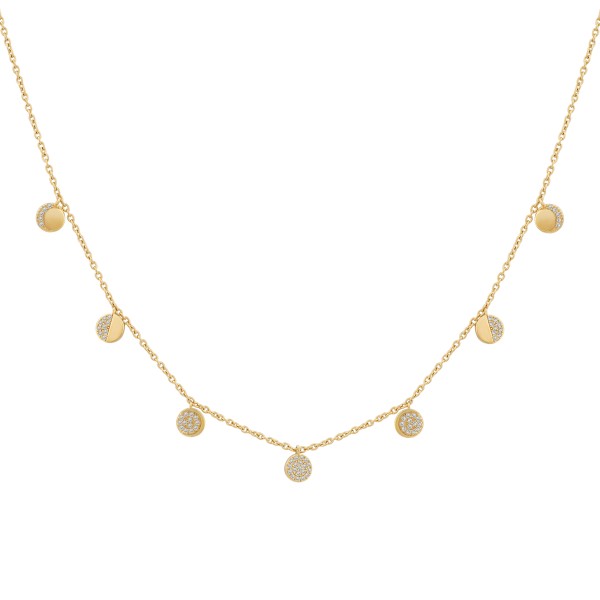 cai Halskette Ankerkette 925/- Sterling Silber vergoldet 38+5cm