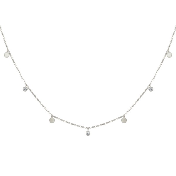 cai women Collier 925/- Sterling Silber rhodiniert 40+5cm Zirkonia