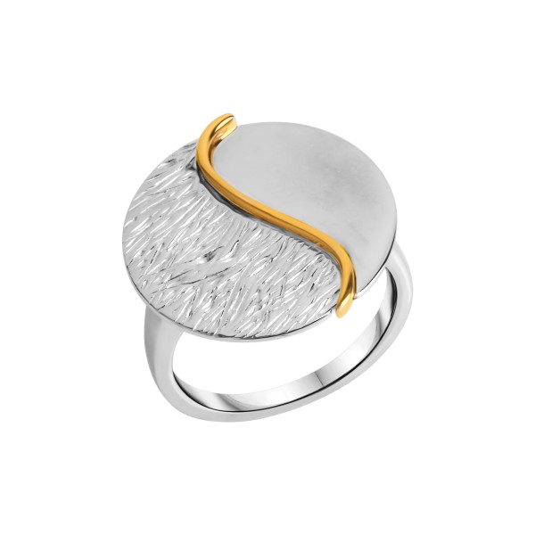 Ring 925/- Sterling Silber rhodiniert/vergoldet