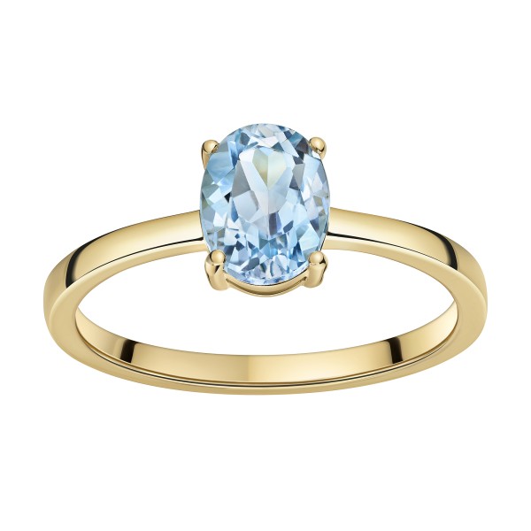 Ring 375/- Gelbgold Blautopas (beh) 375/- Gold Blautopas beh.