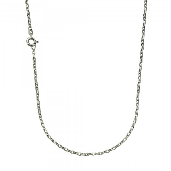 Halskette Ankerkette 925/- Sterling Silber rhodiniert 45cm