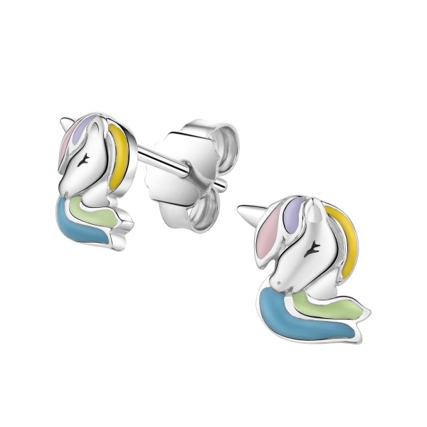 Ohrstecker 925/- Sterling Silber rhodiniert 0,8cm