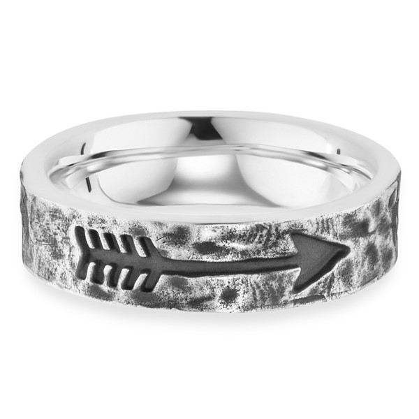 cai men Ring 925/- Sterling Silber oxidiert ohne Stein